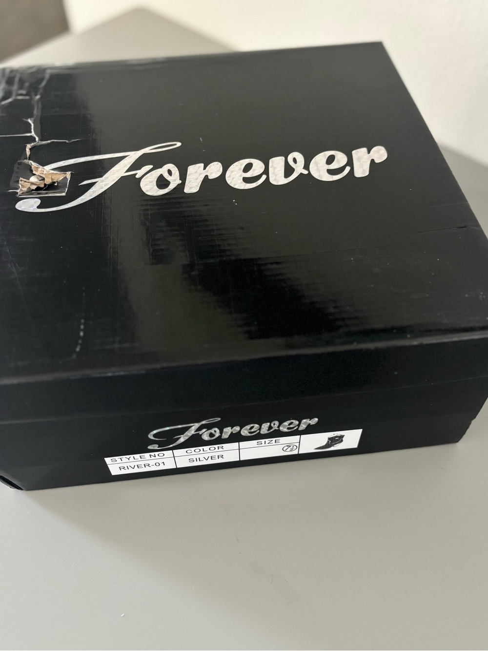 Forever Silver Rhinestone Boots - Picture 6 of 6